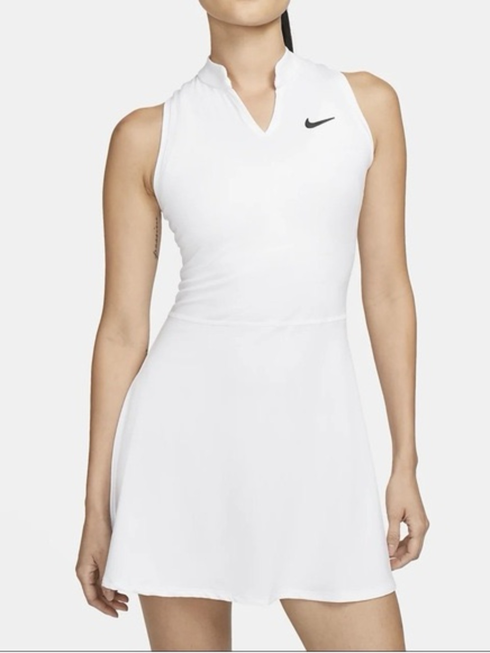 Nike Court Dri-FIT Victory Tennis Golf Dress White Sleeveless Size S